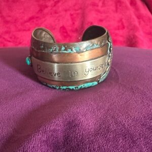 Engraved Copper Cuff Bracelet